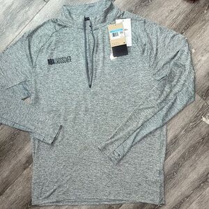 Gray NBA Nike Crossover Quarter-Zip Pullover
